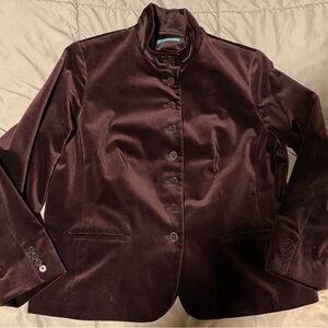 Ralph Lauren Maroon Velvet Women's Blazer